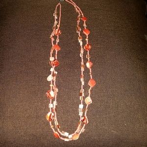 Fall orange necklace